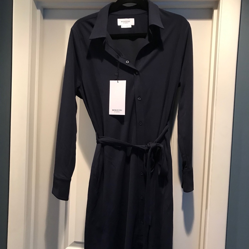 Navy Shirt Dress